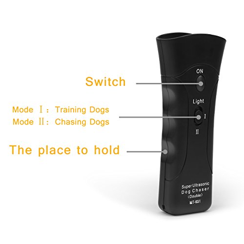 Anti Barking Device, Ultrasonic Dog Bark Deterrent, Dog Barking Deterrent Devices Handheld Dog Training Device with LED Indicator Wrist Strap for Indoor Outdoor - Thumbnail 3