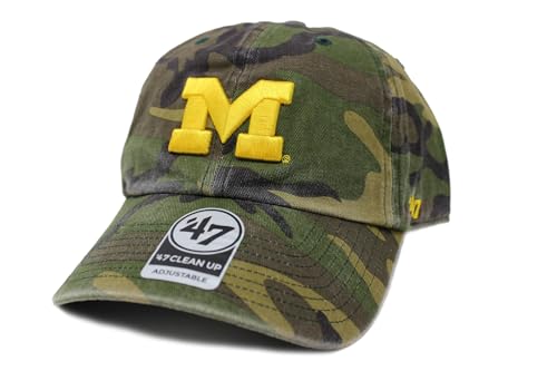 47 Brand (�t�H�[�e�B�[�Z�u���u�����h) �L���b�v 47 CLEAN UP �~�V�K����w University of Michigan Wolverines NCAA �J���b�W CAMO