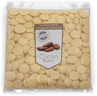 Superfoodies Raw Food Grade Cocoa/Cacao Butter 1KG - Organic, Natural Wafers - for Baking & Skincare