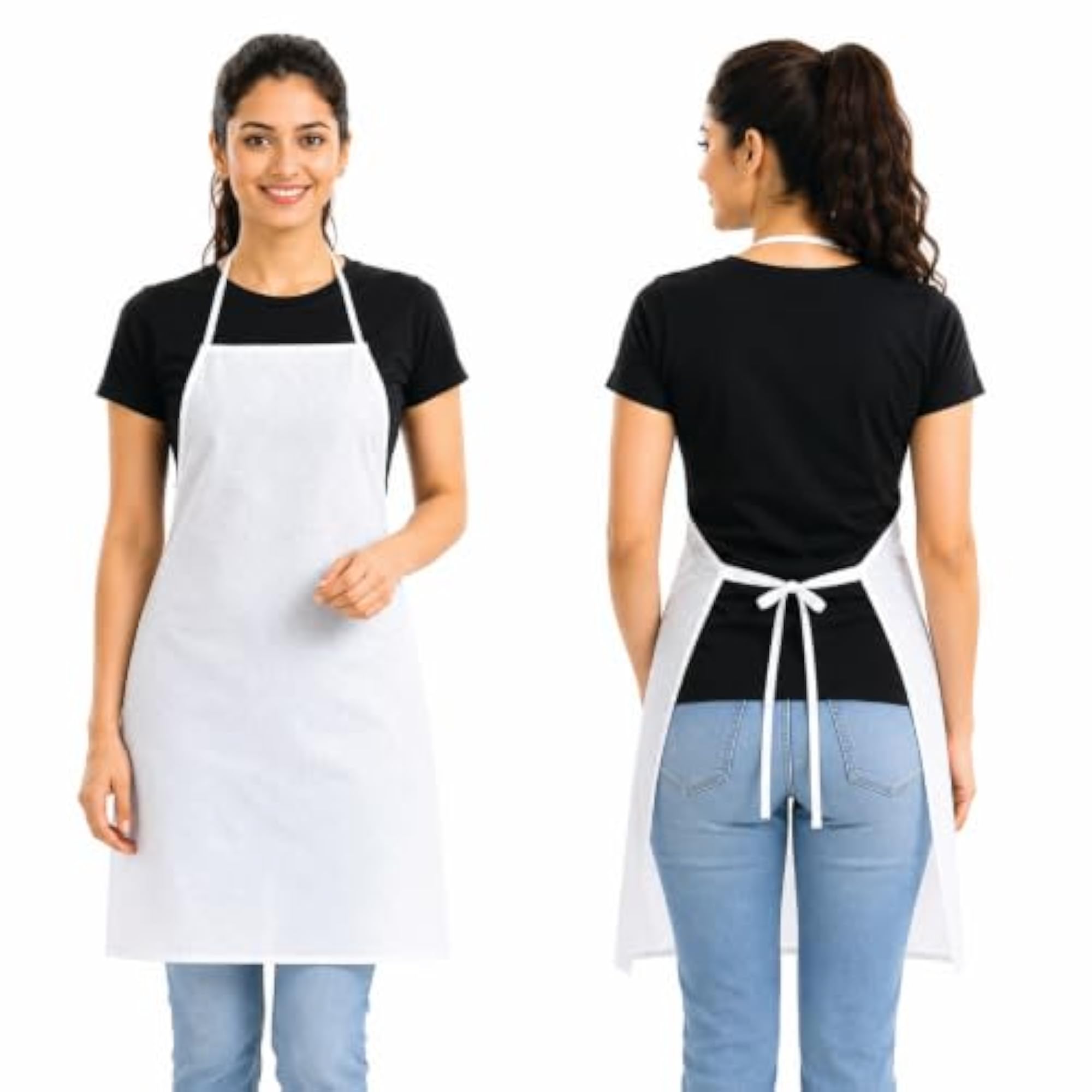Non-Woven Disposable Apron for Adults, Kitchen & Spa Use