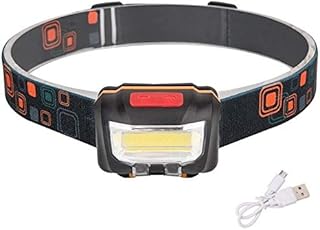 INGVY Headlamps for Adults USB Rechargeable Induction Headlamp Light Miniskirt COB LED Headlight Head Torch Flashlight with USB Cable Constitutional Battery