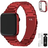 【Material Premium】La banda iWatch de Fullmosa se corta y se elabora con acero inoxidable 304 de alta calidad, superficie de alta tecnología, lujo, nobleza y durabilidad, ya que cada detalle se ha tenido en cuenta en el proceso de fabricación en términos de mano de obra, diseño y estética.