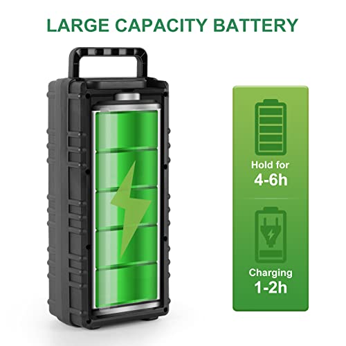 Bluetooth Karaoke Machine With 1 Wired Microphone, Wireless Portable Karaoke System Stereo Music Player, Supports Tf/Usb/Fm/Bt/Aux/Mic, For Kids #TOP4