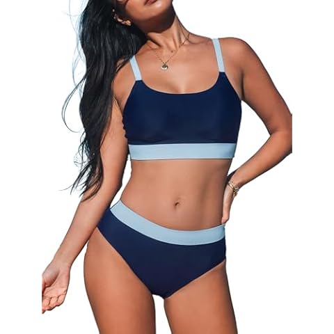 CUPSHE Color Block Bikini Set Cover