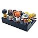 EnderToys Little People Toy Figure Stadium Display - 3x4 Black, Plastic Tiered Miniature Model Collector Riser Stand with Pegs, Cabinet Shelf Showcase Accessory for Office or Bedroom