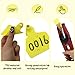 100 Pieces Blank Cattle Ear Tags with Pliers,TPU Blank Animal Identification Livestock Ear Tags for Cattle Cow Horse Pig Goat Sheep (Yellow)