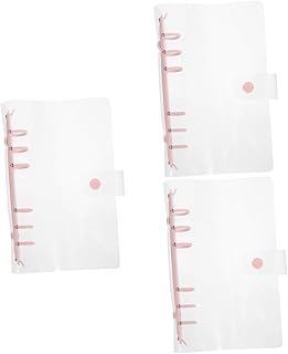 TEHAUX 3Pcs Transparente Pasta De Folhas Soltas Pasta Pasta De Folhas Soltas Pasta De Arquivo De Escritório Pasta De Orçamento Recarregável Pastas De Arquivo Transparente Pastas De
