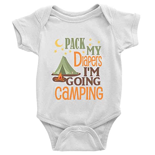 Image of Snagminio Pack Diaper Going Camping Cute Bodysuit Girl boy Infant Toddler Baby Clothes Creeper
