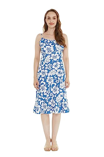 Image of Hawaii Hangover Family Matching Clothes, Classic Vintage Hibiscus Blue | Family matching Hawaiian outfits, Classic Vintage Hibiscus Blue, 100% cotton, machine washable, tropical floral print, luaus