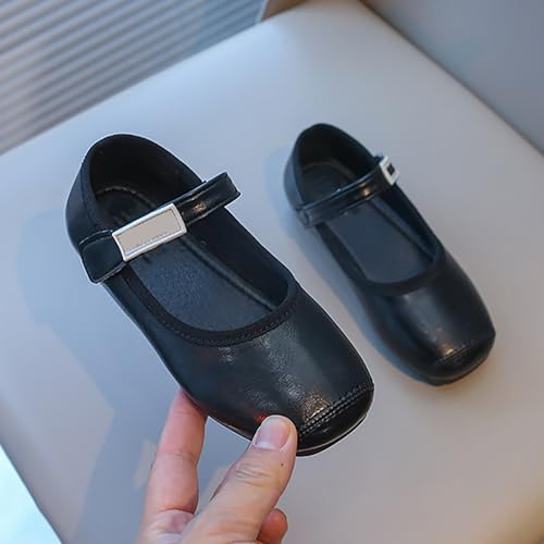 PU Leather Ballet Flat𝐬 for Wedding Part𝐲 School Uniform Shoes Girls Mary Jane Shoes Little Girls Dress Shoes2