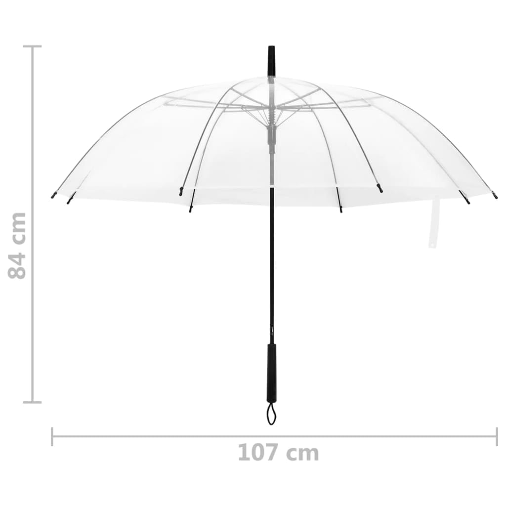 Tomostar Golf-Regenschirm, für Herren und Damen, transparent, 107 cm