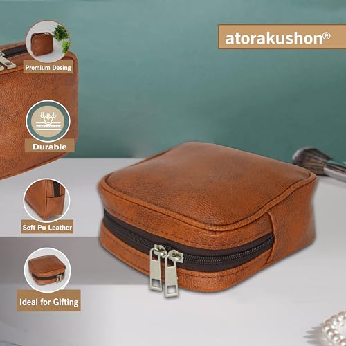 atorakushon 2 Pcs Small Pouches for Women, Mini Makeup Pouch, Coin Purse Pocket Cosmetic Bag Earring Travel Organizer for Lipstick Jewelry Earphones (Ten)