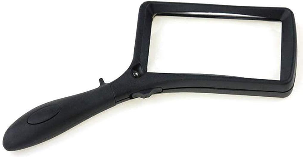 Educational Hobby Magnifiers, Handheld Rectangular with Led Light Reading Aids Magnifiers
