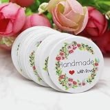 100 pièces étiquette volante cadeau en papier blanc/kraft 3 cm forme de cercle 300g étiquettes en carton étiquette biscuits étiquette de faveur de mariage 100 tag_j