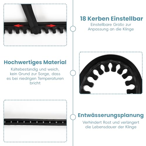 Bafiwu 1 Paar Kufenschoner Eiskunstlauf Schlittschuhe, Verstellbarer Eishockey Schlittschuhe Schoner, Schlittschuh Schoner Zubehör Für Kinder und Erwachsenenkufen (Schwarz)