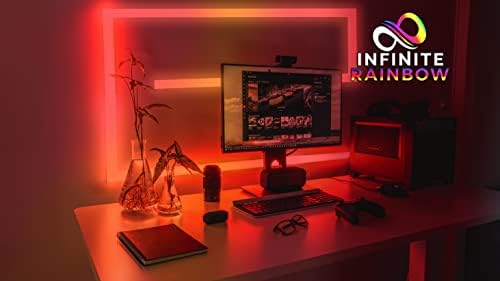 Infinite Rainbow- Gaming Wall Light RGB 40+ Decoration, Alexa and Google Bluetooth/WiFi Gliders Music Sync Home Decor LED Light Bar Streaming Dynamic Light Effects 6PCs, 4 Corners