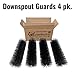 GutterBrush Downspout Gutter Guard for Oversize 6 Inch Gutters | 4 Pieces - 18 in. Each - 6 Ft Total | DIY Leaf Filter, No Tools Needed Prevents Clogs (6” - 4-Pack Downspout Guard (6 ft))