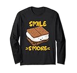 Smile S'More Lagerfeuer-Snack Marshmallow Camping Liebhaber Langarmshirt