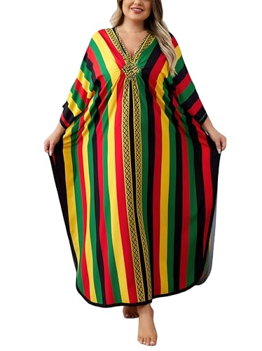 Image of Kaftan Dress for Women - Plus Size Caftan Maxi Beach Dress Moo Moos Loungewear, Swimsuit Cover Up for Beach, Pool or Vacation