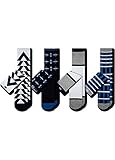 Pair of Thieves Men’s 4 Pack Cushion Crew Socks, White/Navy/Black, One Size