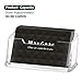 MaxGear Clear Business Card Holder Acrylic Business Card Display Cards Holder Business Card Stand for Desk Plastic Business Card Holder, Fits 50-60 Business Cards Capacity, 4 Pack