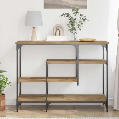 Mesa de entrada estrecha en roble para decorar el pasillo o colocar junto al sofá 5