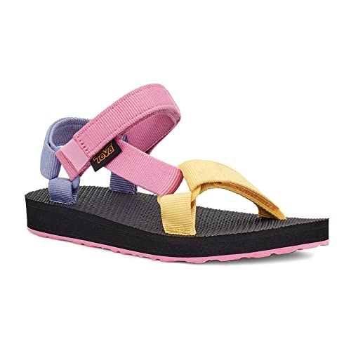 TEVA Kids Original Universal Lightweight Comfortable Quick-Drying Sport Casual Sandal, Rosebloom Multi, 8 Little Kid