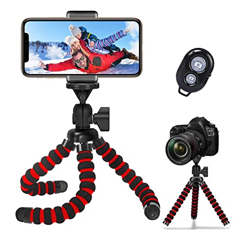 Flexible Style Pulpo Portátil del Soporte del Trípode Mini Móvil Trípode con Clip Universal con Bluetooth Tornillo 1/4''para iPhone Android Samsung GoPro Hero 6 Hero 5 Cámara Xiaomi Cover