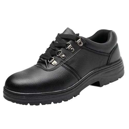 Generisch Arbeitsschuhe Herren Mit Stahlkappe, Sicherheitsschuhe Herren rutschfest, Walkingschuhe Flach Wanderschuhe Weich Wanderschuhe Verschleißfest Schlupfschuhe Einfarbig Outdoorschuhe Plateau