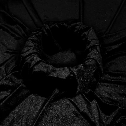 Image of Amazon Brand - Umi 5 Mtr Multi Purpose Velvet Fabric Cloth for Decoration, Trousseau Packing, Party Hall, Bouquet, Gift Packing, Decor, Pooja Room (5 Mtr, Black), Solid