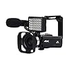 CSDASW Videocamera Full 4K Videocamere digitali Professionali Streaming Live Fotografia 18X Registratore Vlog Webcam Ultra HD(64G SD Card,with Lens Microphone)