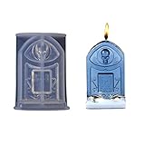 Halloween Skull Tombstone Silicone Mold for 3D Candle Casting, Art Craft DIY Aromatherapy Decoration