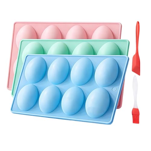 Moule silicone œuf de Pâques antiadhésif lot de 3 pour chocolat