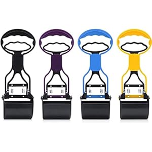 Dog pet long handle pooper scooper poop scoop clean pick up excreta cleaner long handle dog poop black and creative simple and sophisticated design durable portable dog poop pick up tool   cucciolini doodles