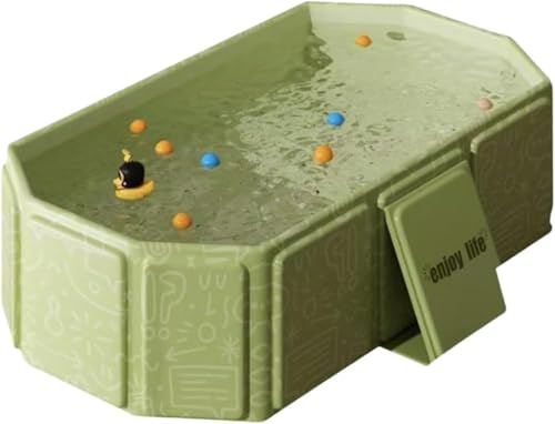 ベビーバス子供折り畳みバスタブ赤ちゃんは座ったり、横にすることができます新生児オールインワンバス桶 (グリーン)