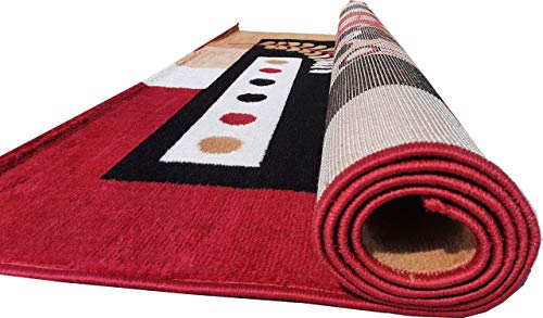 Image of Fine Wool Rectangular Carpet for Living Room, Bedroom and Hall (Color RED /RH Size 6 x 8 feet)