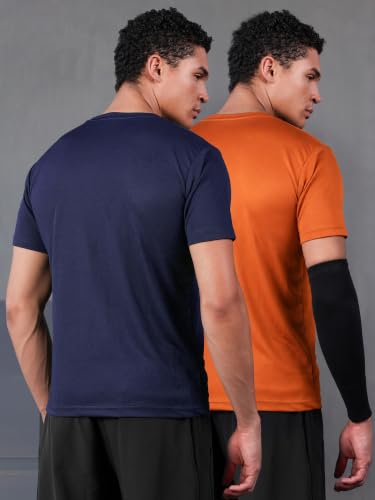 Image of CHKOKKO Gym T Shirts for Men Workout Activewear Solid Quick Dry Sports Tshirt for man Breathable Lightweight Half Sleeve Regular Fit Round Neck Running Boys T Shirt