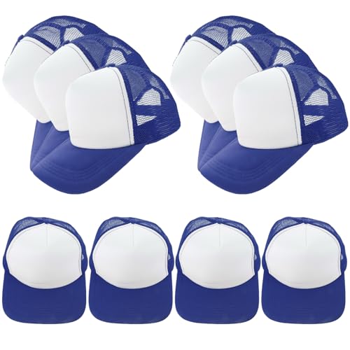 Casquette personnalisable par sublimation en polyester léger bleu pour le sport