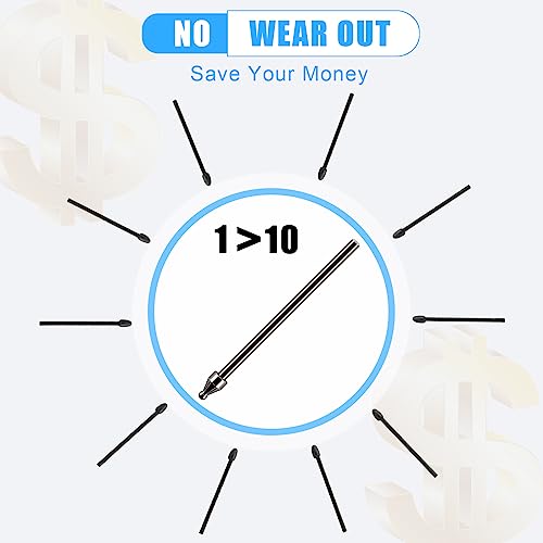 摩耗しないチタン合金細字交換用鉛筆ペン先 Samsung Tab S7、S8、S9 S10 Sペンスタイラスに対応。正確なコントロールペンシルチップはKing Write EMRペンにフィット、2個