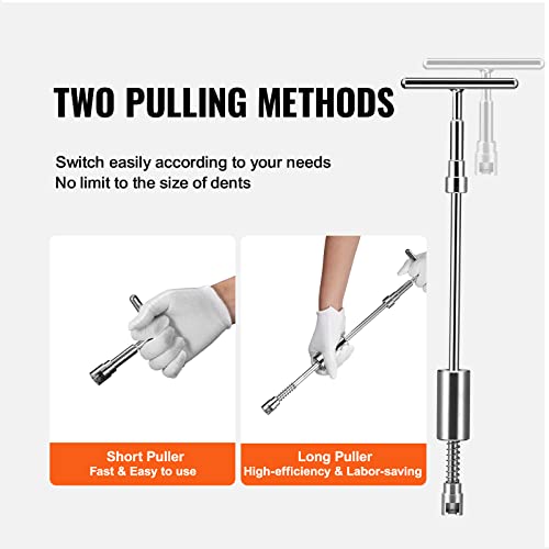 VEVOR 69 Pieces Bridge Dent Puller Slide Hammer Dent Repair Kit Including 20 Puller Tabs & 6 x Bridge Puller Tabs Dent Removal Tool for Car, Washing Machine etc