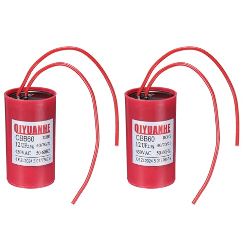 Condensateur de fonctionnement CBB60 12 uF AC 450V pour compresseur d'air 50Hz