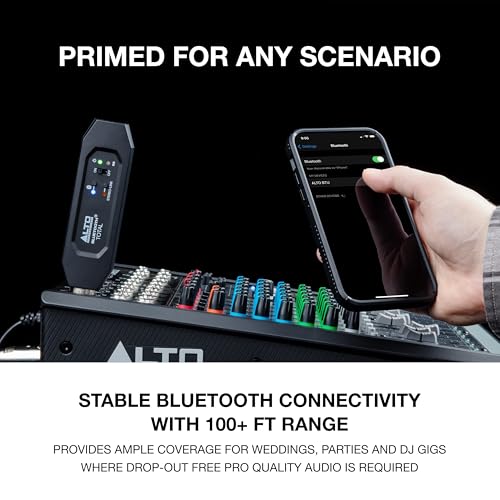 ALTO Bluetooth Total 2 XLR Equipped Rechargeable Bluetooth Receiver for Mixing Desk Audio Mixer Setups and Active PA Systems