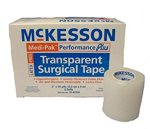 McKesson 16-47220 Medical Tape, Transparent, 2 Inch X 10 Yard - 6 Per Box