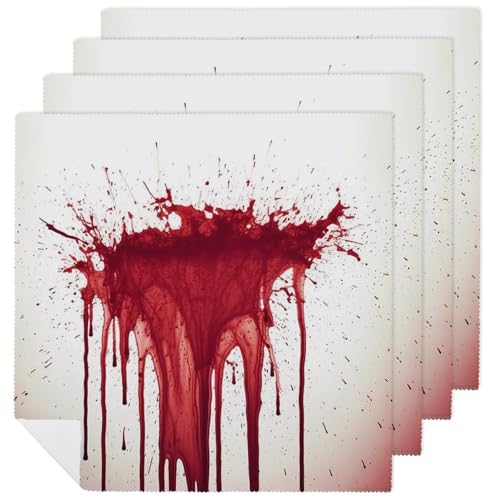 Servilletas de tela decorativas estampado floral 4 pcs miniatura 1