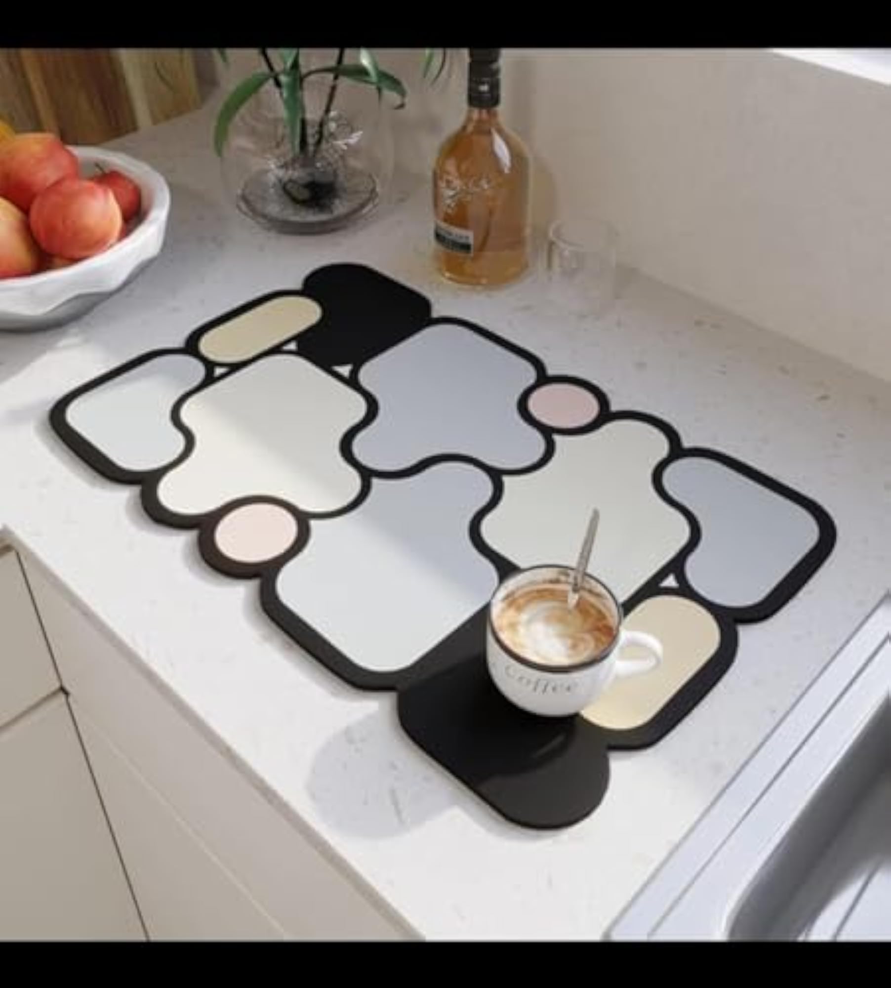 Dish Drying Mat for Kitchen, Large Water Absorbent Mat