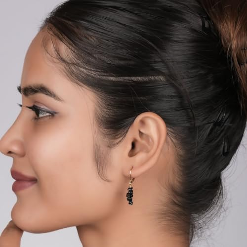 Gempires Natural Gift Black Tourmaline Crystal Earrings Lightweight Handmade Gemstone Jewelry Hypoallergenic Gold Plated Dangling Everyday Fashion Jewelry3