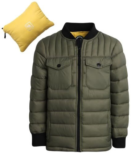 URBAN REPUBLIC Boys' Packable Puffer Jacket - Insulated Weather Resistant Windbreaker Bubble Winter Jacket for Boys (8-20)