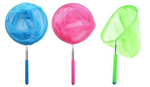 Home & Style 3 Pack Extendable Bug and Butterfly Catching Net - Perfect for Catching Bugs, Insects, Small Fish