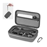 BRDRC Osmo Mobile 7P 8 Case, PU Leather Portable Storage OM 7P Case Travel Carrying Bag for DJI OM 7/7P/8 Gimbal Stabilizer for DJI Mic Mini Accessories