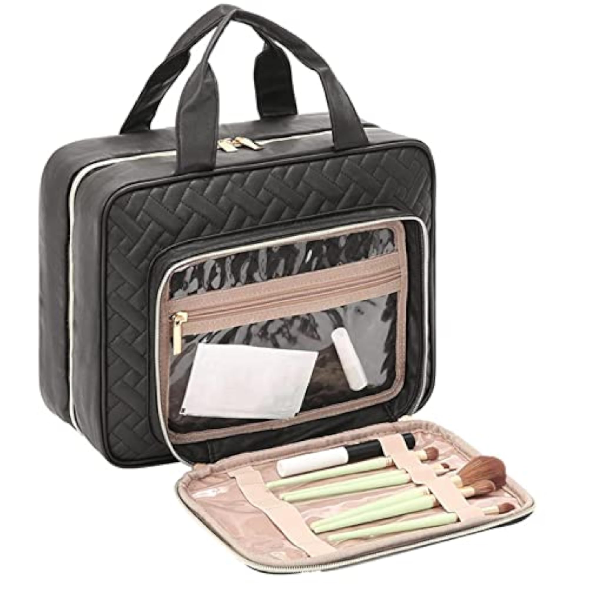 Portable PU Makeup Cosmetic Bag for Travel
